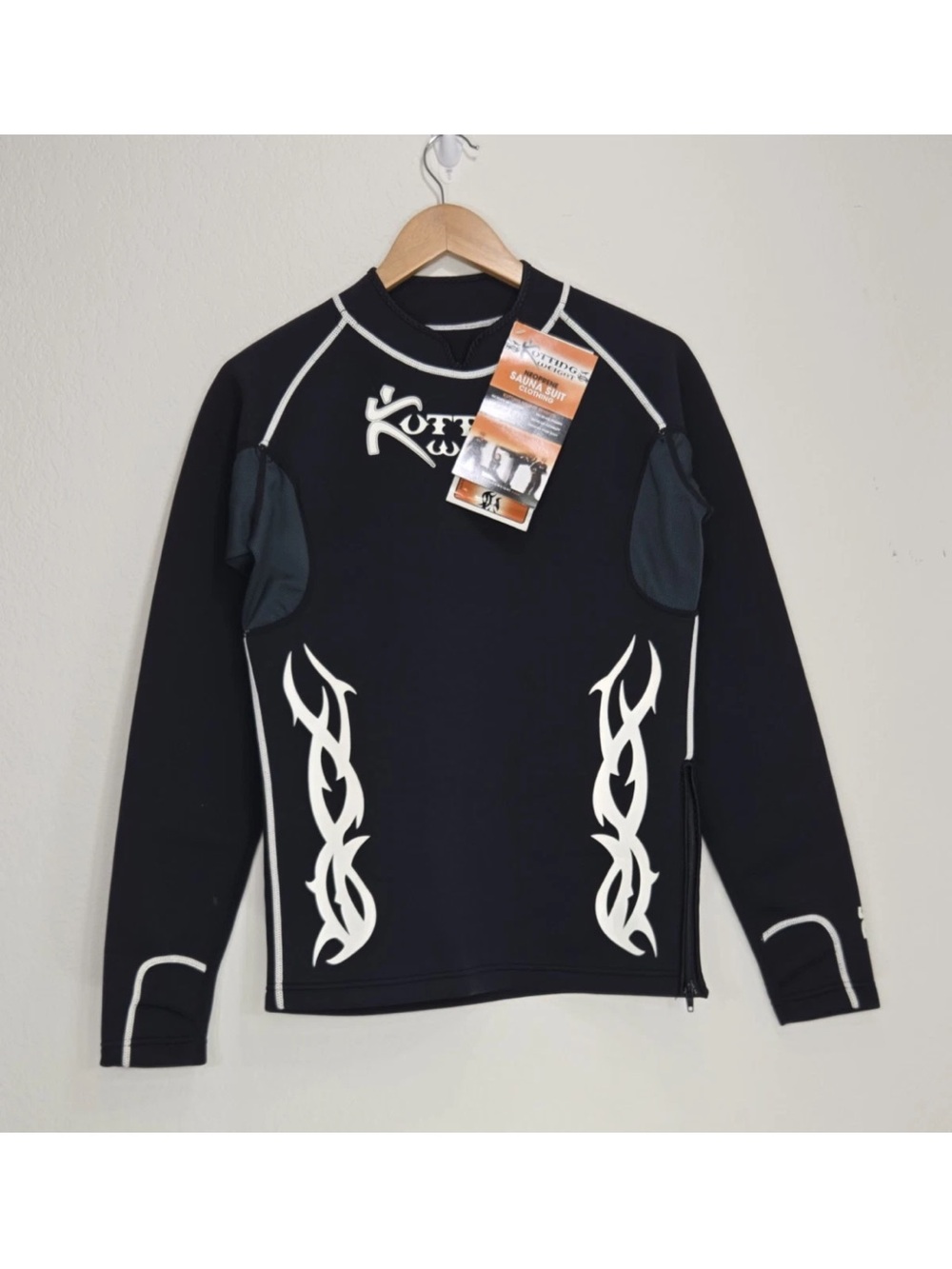 Kutting Weight Sauna Suit Weight Loss Neoprene Shirt Top Long Sleeve Size M NEW